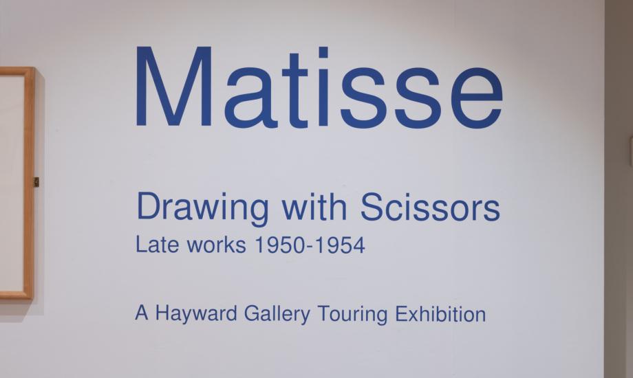 The entry sign to Matisse: Drawing with Scissors