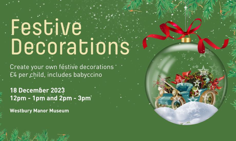 Poster image for the festive decorations workshop