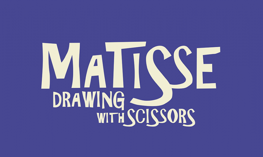 Matisse Drawing with Scissors typographical title