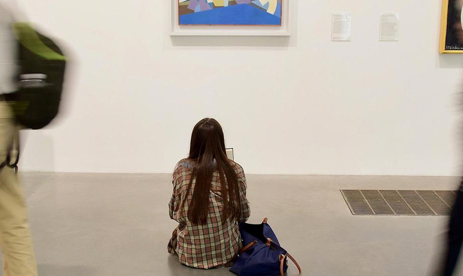 People in an art gallery