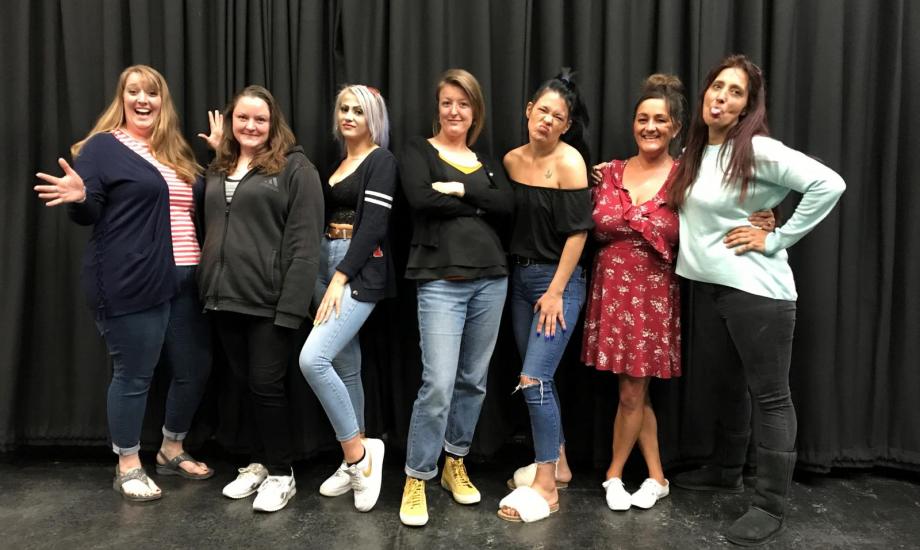 Participants in the Creating Change programme from Aldershot CRC Women’s Centre with BearFace Theatre